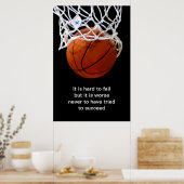 Moderne unieke Motivatie prijsopgave voor Basketba Poster (Keuken)