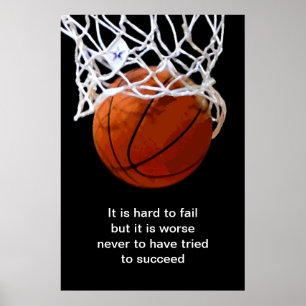 Moderne unieke Motivatie prijsopgave voor Basketba Poster