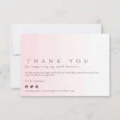 Moderne Unieke Professionele Faux Hair Typografie Bedankkaart (Achterkant)