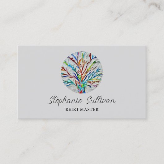 Moderne unieke Reiki Master Visitekaartje (Voorkant)