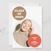 Moderne unieke retro esthetische foto Afstuderen Aankondiging (Voorkant)