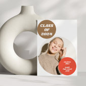 Moderne unieke retro esthetische foto Afstuderen Aankondiging