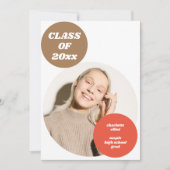 Moderne unieke retro esthetische foto Afstuderen Aankondiging (Voorkant)