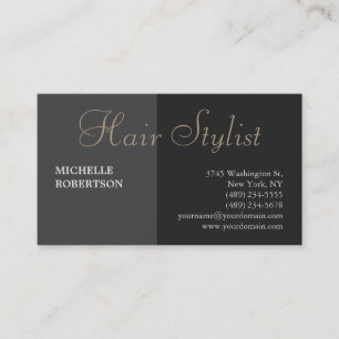 Moderne, unieke rode grijze haarlijst visitekaartje