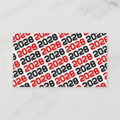 Moderne & Unieke Rood en Zwart Afstuderen Naam Kaa Visitekaartje (Achterkant)