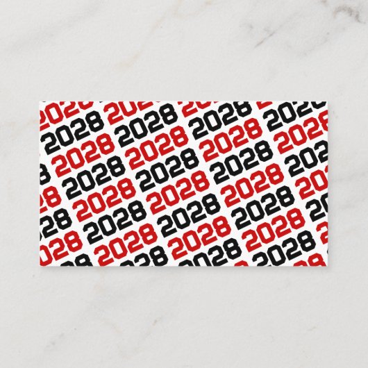 Moderne & Unieke Rood en Zwart Afstuderen Naam Kaa Visitekaartje (Achterkant)