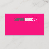 Moderne, unieke, roze wit visitekaartje (Achterkant)