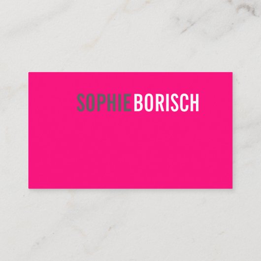 Moderne, unieke, roze wit visitekaartje (Achterkant)