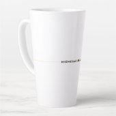 Moderne unieke speciale minimalistische latte mok (Linkerhoek)