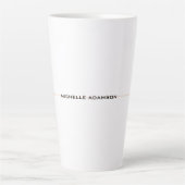 Moderne unieke speciale minimalistische latte mok (Voorkant)