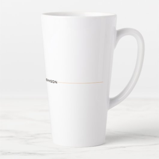 Moderne unieke speciale minimalistische latte mok (Rechts)
