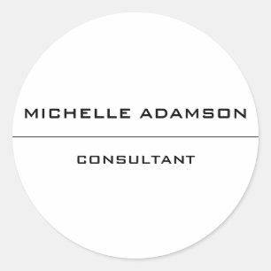 Moderne unieke speciale minimalistische ronde sticker
