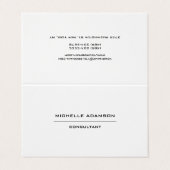 Moderne unieke speciale minimalistische visitekaartje (Buitenkant ongevouwen)