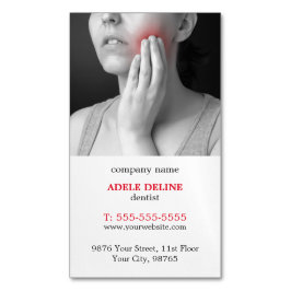 Moderne unieke tandarts visitekaartje magneet