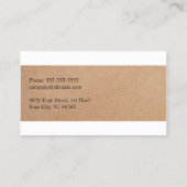 Moderne unieke textuur bruin consultant visitekaartje (Achterkant)