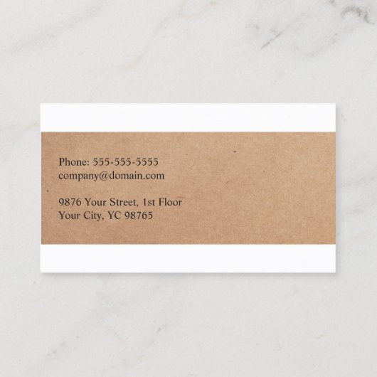 Moderne unieke textuur bruin consultant visitekaartje (Achterkant)