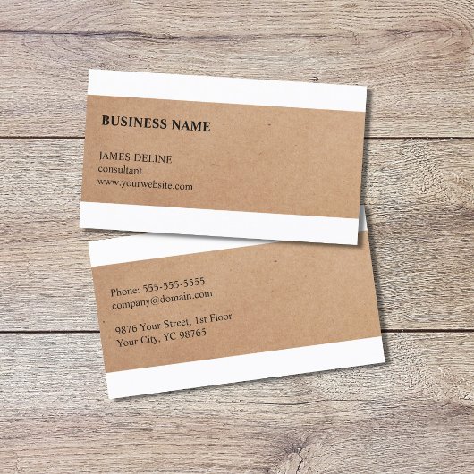 Moderne unieke textuur bruin consultant visitekaartje