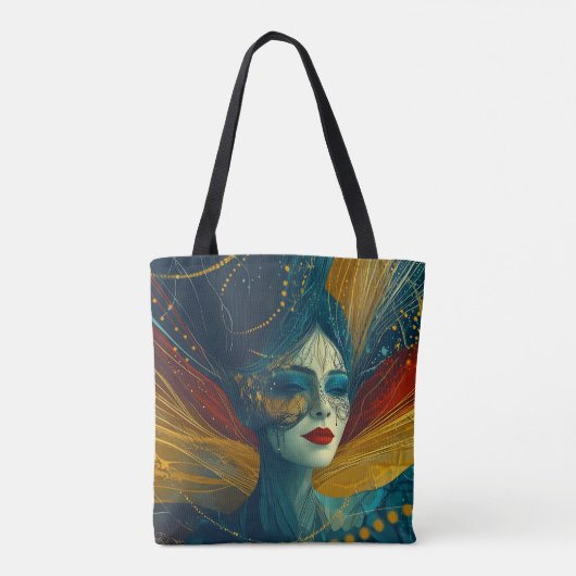Moderne Unieke Trendy Cool Fantasy Vrouw Tote Bag (Achterkant)