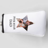 Moderne unieke vaderdag Vijf ster pa 1 foto Golfheadcover (Voorkant)