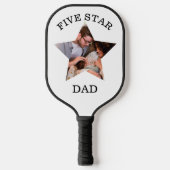 Moderne unieke vaderdag Vijf ster pa 1 foto Pickleball Paddle (Voorkant)