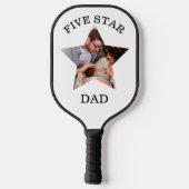 Moderne unieke vaderdag Vijf ster pa 1 foto Pickleball Paddle (Achterkant)
