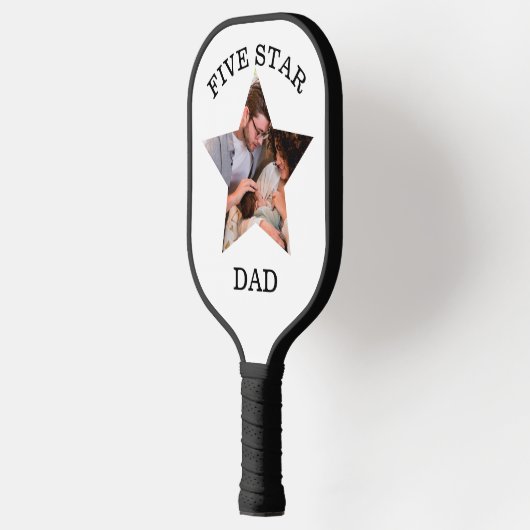 Moderne unieke vaderdag Vijf ster pa 1 foto Pickleball Paddle (Links)