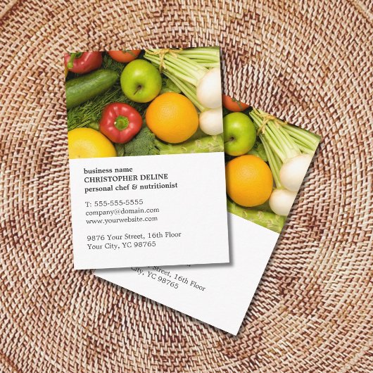 Moderne, unieke vegeteerbare persoonlijke Chef Nut Visitekaartje