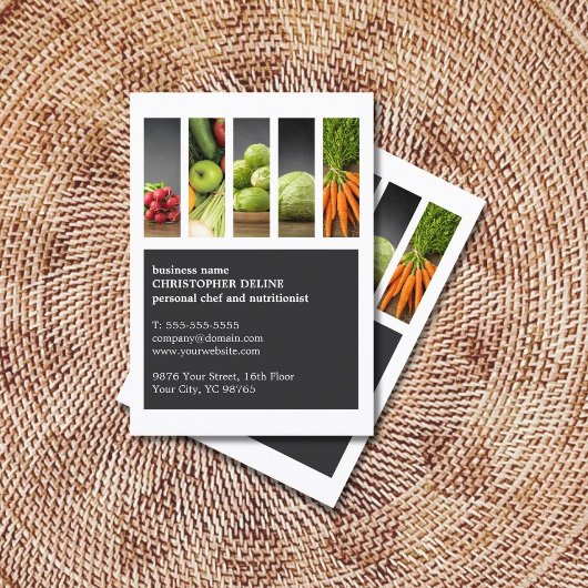 Moderne, unieke vegeteerbare persoonlijke Chef Nut Visitekaartje