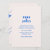 Moderne unieke vet funky Save the Date Wedding Kaart (Voorkant / Achterkant)