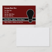 Moderne unieke Visitekaartjes van het thema Elektr (Voorkant / Achterkant)