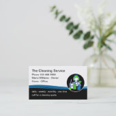 Moderne unieke Visitekaartjes voor reinigingsservi (Staand voorkant)