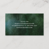 Moderne unieke Waterverf Donkergroen minimalistisc Visitekaartje (Achterkant)