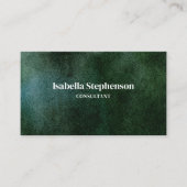 Moderne unieke Waterverf Donkergroen minimalistisc Visitekaartje (Voorkant)