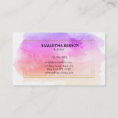 Moderne unieke Waterverf Visitekaartje (Achterkant)