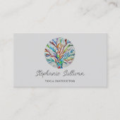 Moderne unieke yoga instructeur visitekaartje (Voorkant)
