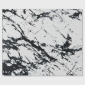 Moderne, unieke zwarte marmer stone pattern cadeaupapier (Vlak)