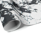 Moderne, unieke zwarte marmer stone pattern cadeaupapier (Rol Hoek)