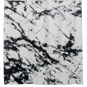 Moderne, unieke zwarte marmer stone pattern douchegordijn (Voorkant)