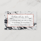 Moderne, unieke zwarte marmer stone pattern kortingskaartje (Achterkant)