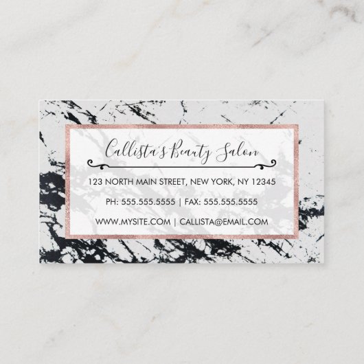 Moderne, unieke zwarte marmer stone pattern kortingskaartje (Achterkant)