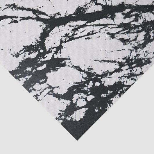 Moderne, unieke zwarte marmer stone pattern tissuepapier (Detail)