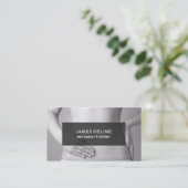 Moderne, unieke zwarte, persoonlijke trainer visitekaartje (Staand voorkant)