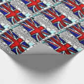 Moderne Union Jack Britse vlag Cadeaupapier (Hoek)