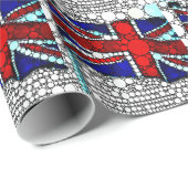 Moderne Union Jack Britse vlag Cadeaupapier (Rol Hoek)