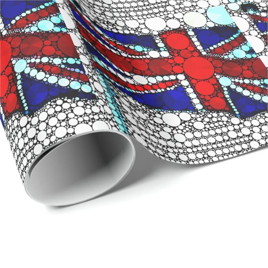 Moderne Union Jack Britse vlag Cadeaupapier (Rol Hoek)