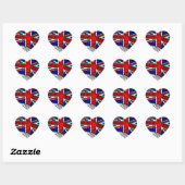 Moderne Union Jack Britse vlag Hart Sticker (Vel)