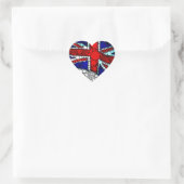 Moderne Union Jack Britse vlag Hart Sticker (Tas)