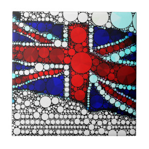 Moderne Union Jack Britse vlag Tegeltje