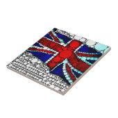 Moderne Union Jack Britse vlag Tegeltje (Zijkant)