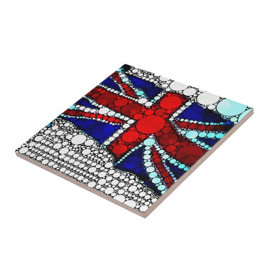 Moderne Union Jack Britse vlag Tegeltje (Zijkant)